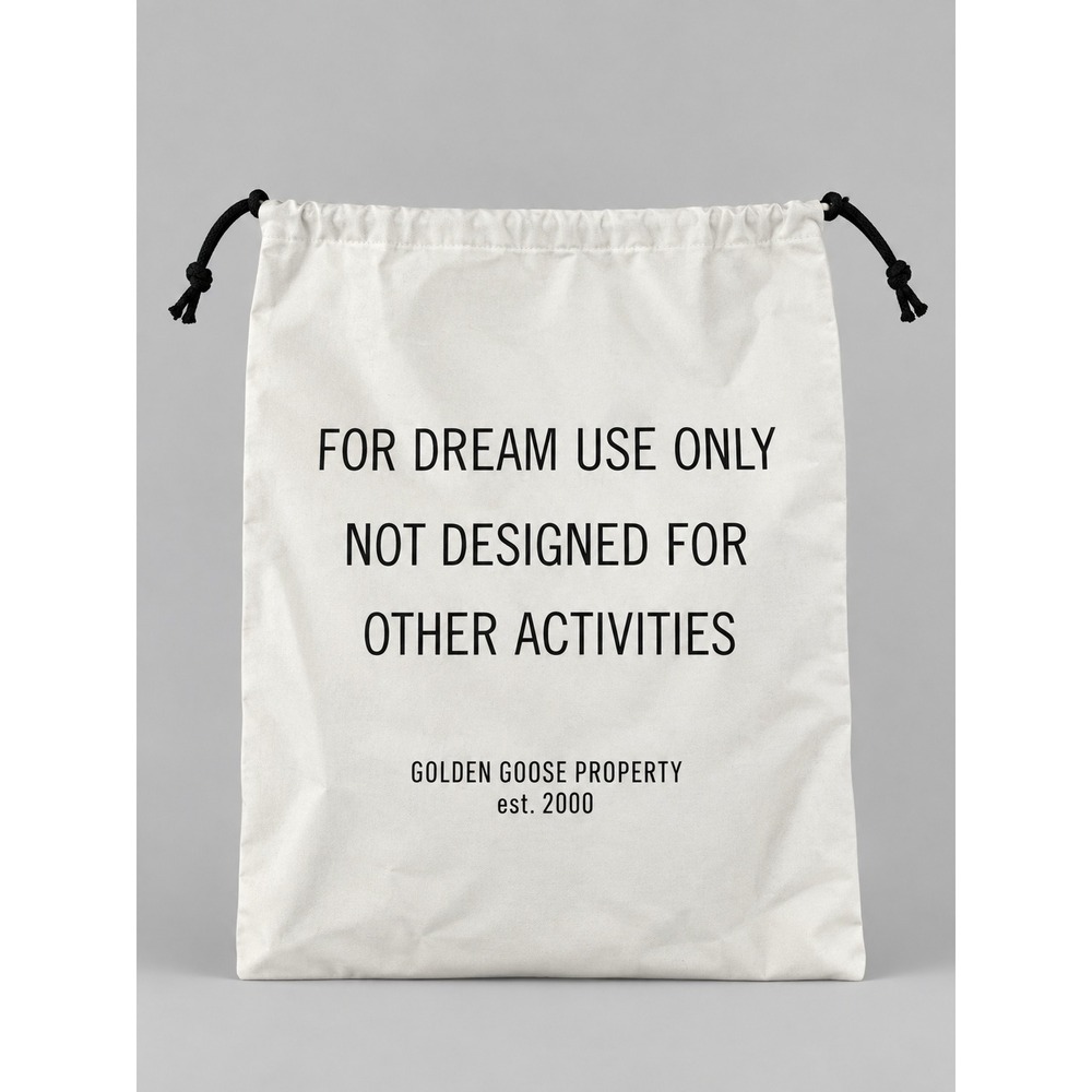 Golden Goose Deluxe Brand For Dream Use Only Cotton Dust Bag Off-White Italy